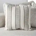 Alameda Sectional Sofa striped accent pillow detail.