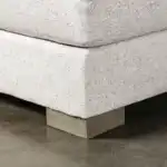 Alameda Sectional Sofa solid wood leg detail in natural finish.