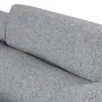 Adjustable headrest detail on Chatteris Gray Sectional Sofa.