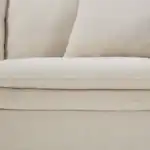 Crayford Taupe Linen Sofa Cushion and Fabric Detail