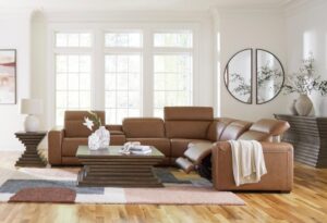 L-shape sectional sofa customizable fabric options Tampa furniture stores