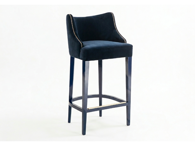 Upholstered contract bar stools for hotel bars and cocktail lounges — European commercial seating Florida