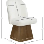 Carl cream swivel dining chair dimensions and seat measurements