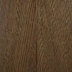 Brown walnut solid wood base of the Carl swivel dining chair