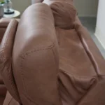 Clean-Slate Caramel Power Reclining Loveseat with center console and cup holders