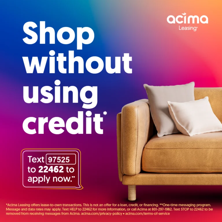 Shop without using credit. Rent to won furniture tampa with Acima.