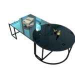cruz coffee table 2 pcs, modern coffee table, black coffee table, mirror coffee table, modern coffee table, modern coffee table tampa