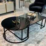 cruz coffee table 2 pcs, modern coffee table, black coffee table, mirror coffee table, modern coffee table, modern coffee table tampa