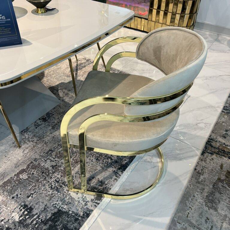gold dining chair, cream dining chair, luxury dining chair, modern dining chair, dining chair tampa