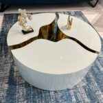 italian coffee table white & Gold