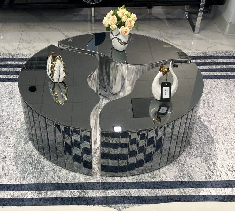 italian round coffee table mirror, modern mirror, living room coffee table, gray coffee table, mirror coffee table, modern coffee table, fume coffee table, living room, mirrored coffee table, modern coffee table, tampa coffee table