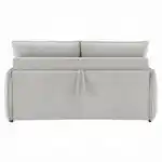 Back view of the Jinn Sleeper Sofa showing the smooth back surface and the convenient pull strap used for easily converting the sofa to a bed.