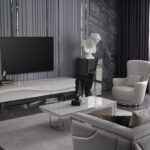 white modern coffee table
