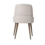Millenium Modern Dining Chair in beige fabric with wooden legs