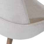 Millenium Modern Dining Chair in beige fabric with wooden legs