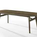 Rectangular wenge color ash veneer dining table.