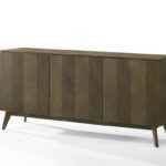 Wenge color buffet sideboard with modern design. side