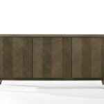 Wenge color buffet sideboard with modern design. front