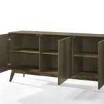 Wenge color buffet sideboard with modern design.open