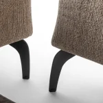 Light brown loveseat with adjustable backrest - Paris customizable modern chenille 2-seater couch at Deluxe Home Decor & Furniture in Tampa, FL.