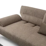 Light brown sofa with adjustable backrest - Paris customizable modern chenille couch at Deluxe Home Decor & Furniture in Tampa, FL.
