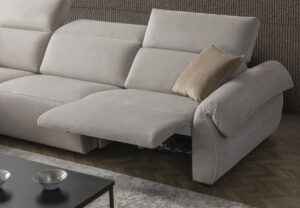 Luxurious power recliner sofa with an ergonomic design