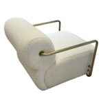 chair, chair, modern armchair, modern chair tampa, white chair, white armchair, tampa armchair, armchair, brush gold armchair