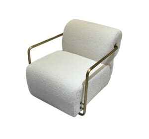 chair, chair, modern armchair, modern chair tampa, white chair, white armchair, tampa armchair, armchair, brush gold armchair