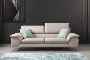 Minimalist light-colored modern sofa