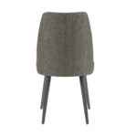 Style Modern Dining Chair in gray fabric with wooden legs