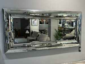 rectangular mirror, modern mirror, tampa mirror, luxury mirror, stripped mirror