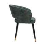Touch Modern Dining Chair in green fabric with wooden legs