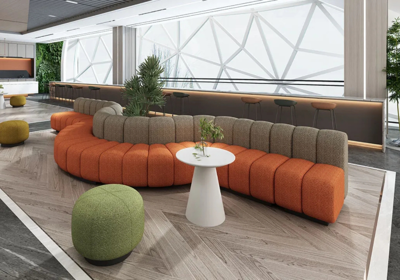 Modular lobby seating systems for large hotel and condo amenity spaces — European contract furniture Florida